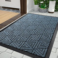 Yimobra Outdoor Mats for Front Door 29.5x17, All-Weather Waterproof Non-Slip Outdoor Door Mat Outside Eentrance, Garage/Patio Entryway Indoor Doormat, Easy Clean, Mix Blue
