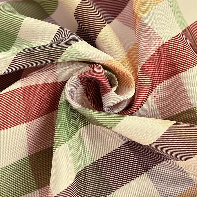 Waterproof Gingham Festive Tablecloth Fabric - Oblong 52x70 Inch Classic Buffalo Tartan Holiday Table Cloth for Outdoor Use - Christmas Tabletop Cover Perfect for Dinner, BBQs, and Parties