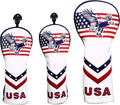 USA Flag and Eagle Golf Driver/Fairway Wood/Hybrid/Iron/Mallet Putter/Blade Putter Head Cover