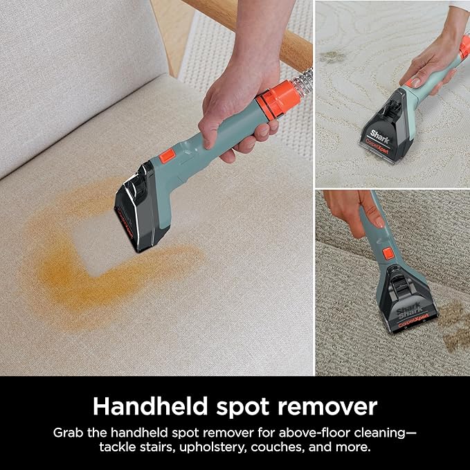 Shark CarpetXpert Upright Carpet, Area Rug & Upholstery Cleaner, Built-In Spot & Stain Remover & XL Tool, Perfect for Pets, Carpet Shampooer, 3 Cleaning Tools, Cleaning Solution, Slate Green, EX151