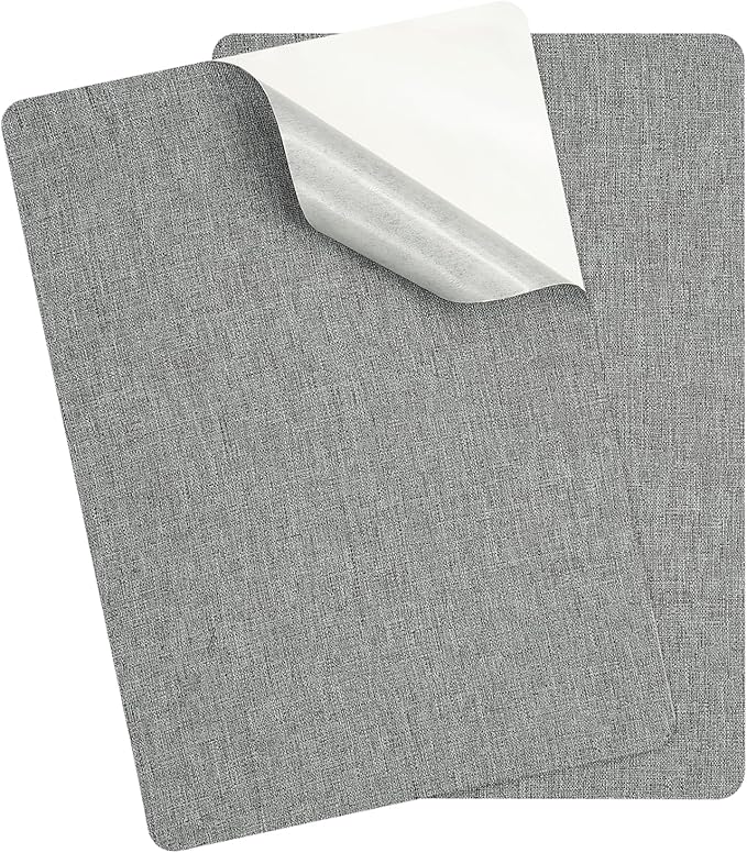 PATIKIL 8x11 Inch Linen Repair Patches, 2Pcs Self-Adhesive Fabric Patch for Sofas Tote Bags Furniture Car Seats Clothes Tents, Light Gray