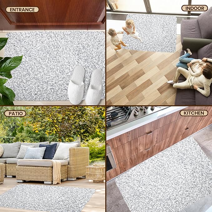 Premium Microfiber Indoor Door Mat – 24"x36" Washable Entry Mat, Non-Slip, Waterproof Backing, Super Absorbent, Low Profile Entryway Doormat for Indoor Entrance