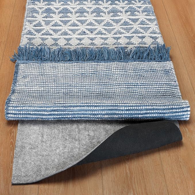 RUGPADUSA - Dual Surface - 2'6" x 9' - 1/8" Thick - Felt + Rubber - Non-Slip Backing Rug Pad - Adds Low-Profile Comfort and Protection