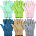 Bencailor 6 Pairs Microfiber Dusting Gloves, Dusting Cleaning Gloves Microfiber Gloves for Plants House Blinds Car Dust Mitt (Fresh Color,Large)