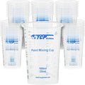 TCP Global 32 oz. (1000ml) Graduated Plastic Mixing Cups (Box of 50) - Disposable Plastic Measuring Cups for Liquids, Paints, Resin, Epoxy, Art, Kitchen - Ratios 2-1, 3-1, 4-1 ML