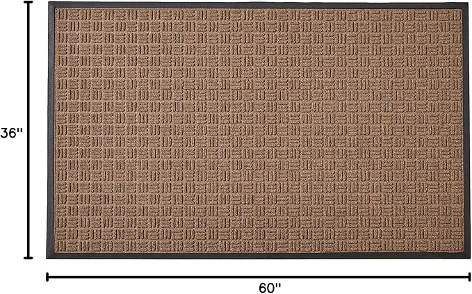 Kempf Water Retainer Mat, 3' X 5', Brown