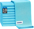 HOMERHYME Microfiber Glass Cleaning Cloth - 10 Pack Polishing Cloths, 16" x 14" Window Cleaning Towel, Streak Free, Lint Free, Great for All Delicate Surface, Glasses, Stainless Steel, Windshield.