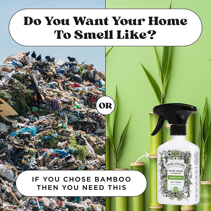 Home-Pourri Air + Fabric Multi-Purpose Odor Freshener Spray, Bamboo Rain, 11 Fl Oz - Jasmine, Bamboo and Fresh Grass
