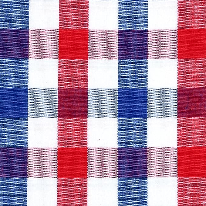 July 4th KitchenTowels Patriotic DishTowels 100% Cotton (Set of 6) 18X28 Inches Highly Absorbent Soft Durable Reusable & Washable Kitchen Towels (Red/Blue/White Buffalo Checks)