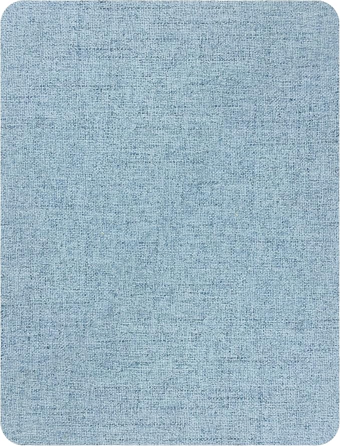 Fine Linen Fabric Patches, Self-Adhesive, 8x11 inch Extra Size, Multi Color, for Sofa and Clothes Repair (Blue Grey)