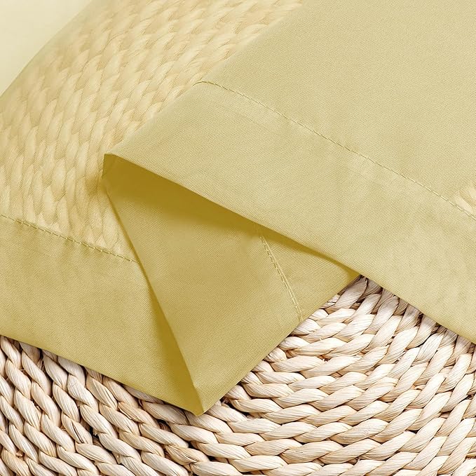 Chyhomenyc Sheer Yellow Tier Curtains 24 Inch Length, Small Window Curtains Treatment for Bathroom Living Room Basement, Short Rod Pocket Cafe Curtain, 42W x 24L Inches, 2 Panels