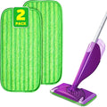 2 Pack Reusable Microfiber Mop Pads, Compatible with Swiffer Wet Jet, Machine Washable Cloths, Refills for All Floor Cleaning, Wet Dry - 10"- 12"