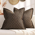 ZWJD Pillow Covers 26x26 Set of 2 Soft Polyester Textured Pillow Covers with Stylish Flange Edge Cozy Farmhouse Throw Pillows for Couch Bed Sofa Living Room