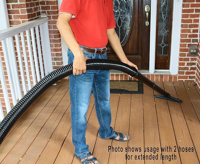 2 1/2 Vaccum Dust Collection Hose Accessories for Woodworking Shop Vac Saw Dust Floor Nozzle, Brush, and Hose Kit for Shop Vac (6’ Hose)