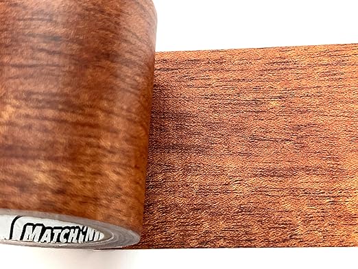 MATCH 'N PATCH Realistic Wood Grain Repair Tape - Durable Multi-Use Adhesive Tape for Furniture, Floors, Cabinets, Windows, Doors, RV, Home Decor & DIY Projects - Mahogany, 2.25 inch x 15 feet