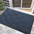 Yimobra Door Mat, Outdoor Indoor Entrance Welcome Mat, Heavy Entry Front Door Mat, Stain & Fade Resistant, Low Profile, Sturdy Rubber, Easy Clean Patio Floor Mat, Waterproof, 36 x 24, Blue