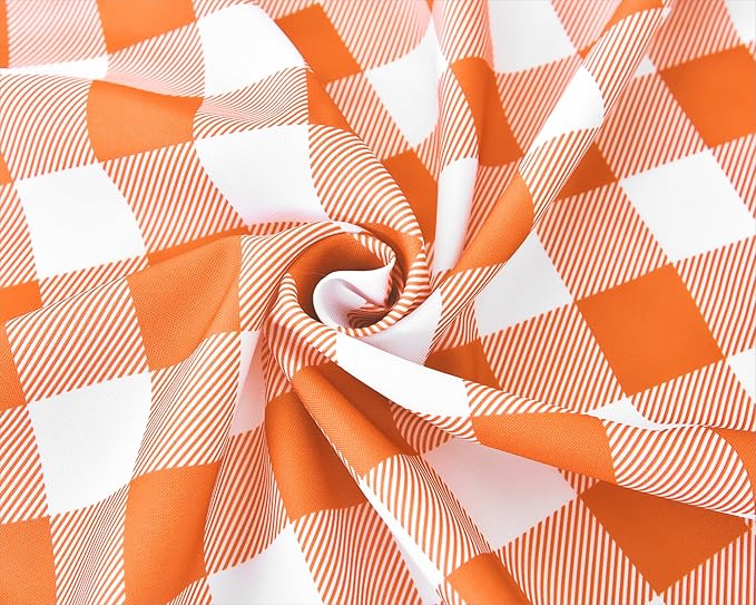Waterproof Checkered Tablecloth Fabric - Rectangle 58x84 Inch Classic Gingham Buffalo Plaid Table Cloth for Indoor/Outdoor Use - Washable Table Cover for Kitchen, BBQs, and Parties