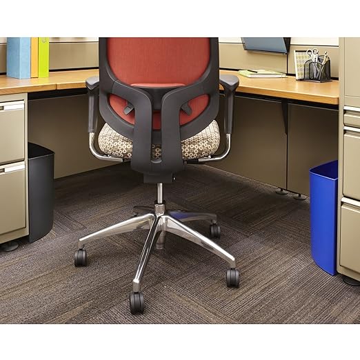 Safco 9928BB Desk-Side Waste Recycling Receptacle, 7-Gallon, Black and Blue