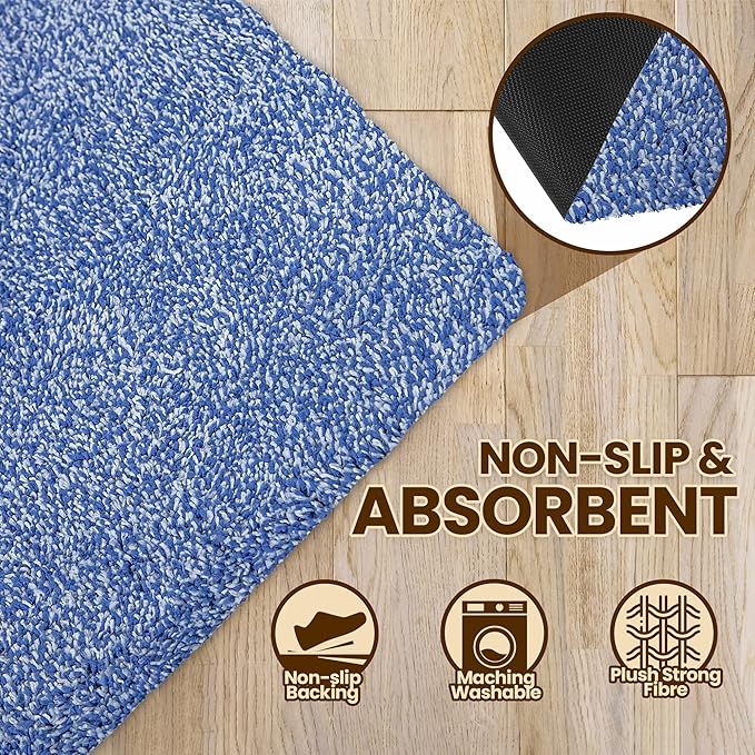Premium Microfiber Indoor Door Mat – 20"x30" Washable Entry Mat, Non-Slip, Waterproof Backing, Super Absorbent, Low Profile Entryway Doormat for Indoor Entrance