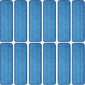 12 Pack Microfiber Mop Pad Universal Commercial/Industrial/Professional 17-18 Inch Head- Heavy Duty Wet & Dry Cleaning Refills Reusable Mop Refills Fit for Most Bona/Rubbermaid/Flat Mops