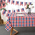 Waterproof Plaid Tablecloth Fabric - Square 58x58 Inch Classic Gingham Checker Table Cloth for Indoor/Outdoor Use - Buffalo Table Cover for Picnics, BBQs, and Parties