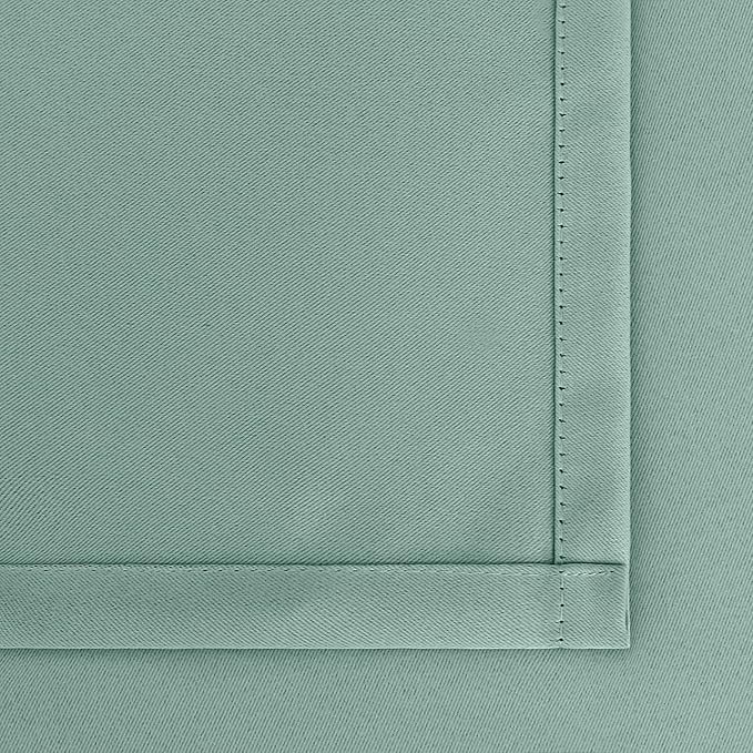 BGment Sage Green Curtains 54 Inch Length for Short Window - Thermal Insulated Blackout Drapes with Rod Pocket for Bedroom Bathroom Basement Living Room, 42 x 54 Inch, 2 Panels