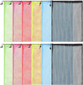 12Pcs Mesh Laundry Drawstring Bag,Nylon Drawstring Gym Bag with Cord Lock Closure 18"X24"