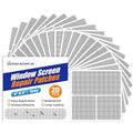 KING MOUNTAIN Grey Window Screen Repair Patch, 20Pcs 4" x 4" Heavy Duty Screen Repair Tape for Window Screen and Screen Door Tears Holes,Strong Adhesive & Waterproof Window Screen Repair Kit