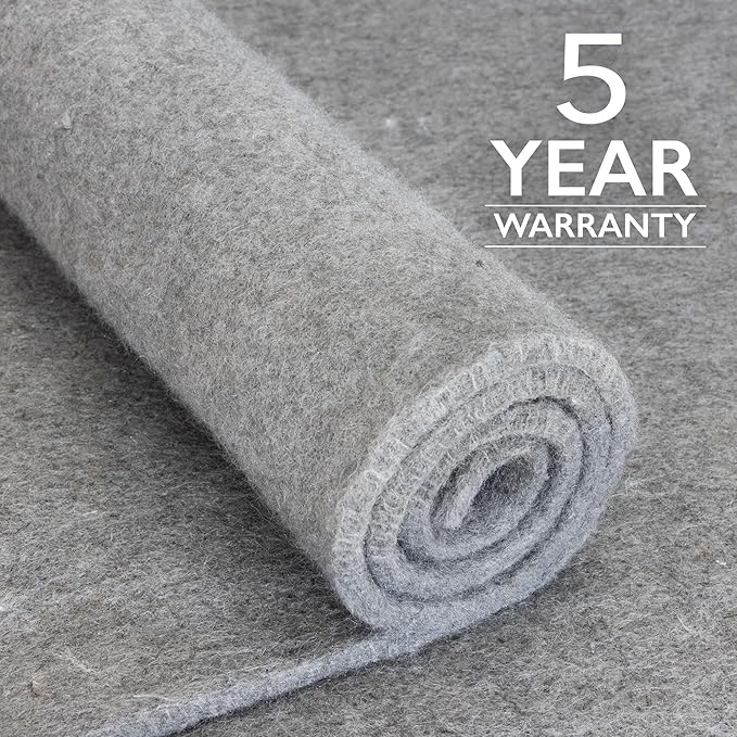 RUGPADUSA - Eco-Plush - 7'x9' - 1/4" Thick - 100% Felt - Premium Cushioned Rug Pad - Available in 3 Thicknesses, Many Custom Sizes