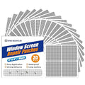 KING MOUNTAIN 20 Sheets Black Window Screen Repair Patches,4×4 in Window Screen Repair Kit for Window Screen and Screen Door Tears Holes, Strong Adhesive Screen Tape Mesh Repair,Quick & Waterproof