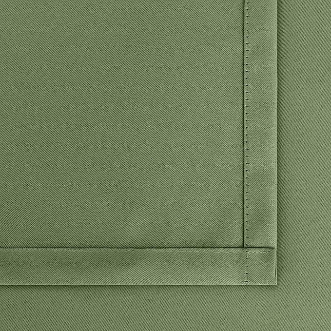 BGment Olive Green Blackout Curtains 45 Inch Length for Kitchen Bedroom Window - Short Thermal Insulated Drapes with Rod Pocket Room Darkening for Bathroom Cafe Rv Camper, 42 x 45 Inch, 2 Panels
