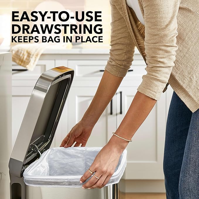 Glad ForceFlex Tall Kitchen Drawstring Trash Bags, 13 Gal, Fragrance Free, 110 Ct (Package May Vary)