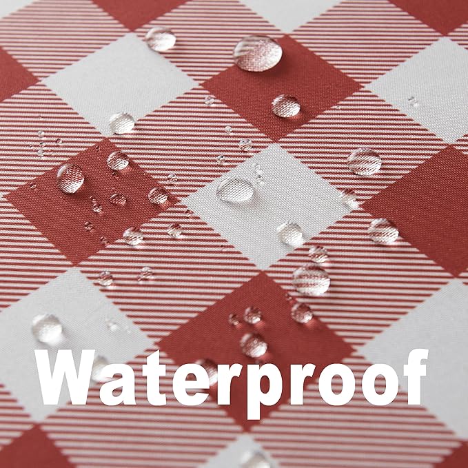 Classic Gingham Tablecloth Fabric - Oblong 58x120 Water Resistant Chequered Pattern Table Cloth for Indoor/Outdoor Use - Tabletop Cover for Birthday, Picnics, Gardens, and Parties