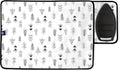 Encasa Homes Ironing Mat/Pad (Small 28"x20") with 3mm Padding & Silicone Iron Rest for Steam Pressing on Tabletop or Bed - Heat Resistant, Portable, Quilting & Travel Blanket - Black Arrow
