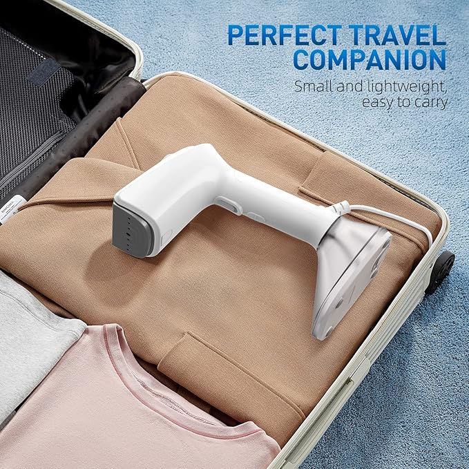 Steamer for Clothes - 1800W Powerful Steam, 2 Modes for Wet and Dry Ironing, 20-Second Fast Heat-up,Detachable Water Tank with Heat-Resistant Gloves -Removing Wrinkles.Only for 120V Countries.White