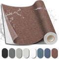 Fabric Repair Patch, 17X158 Inch Fabric Large Repair Tape, Self-Adhesive Patches for Furniture, Sofa, Car Interior, Shoes, Hand Bag, Clothing (Brown, 17X158 Inch)