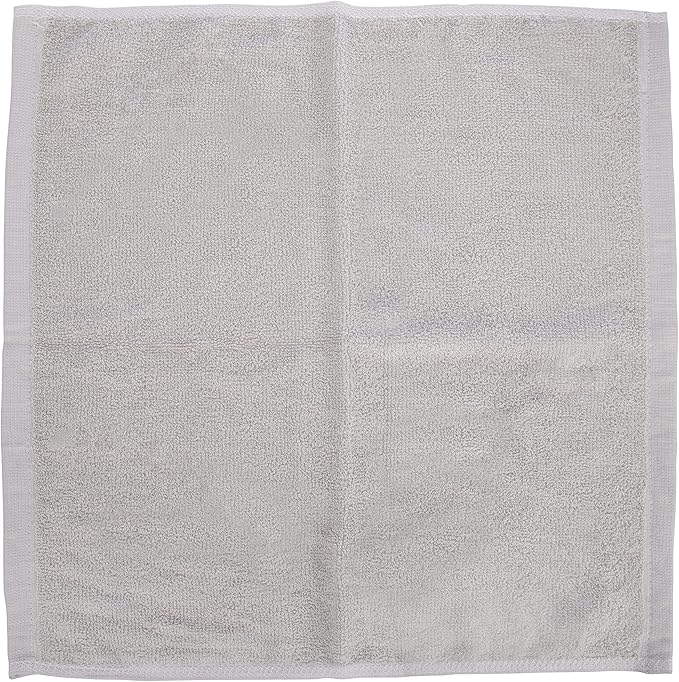 Superio Cotton Terry Washcloths Grey Towels 100% Cotton Cleaning Cloth 16" Rags Wash Clothes for Body and Face, Spa Towels, Multi Purpose (6, 16"x16")