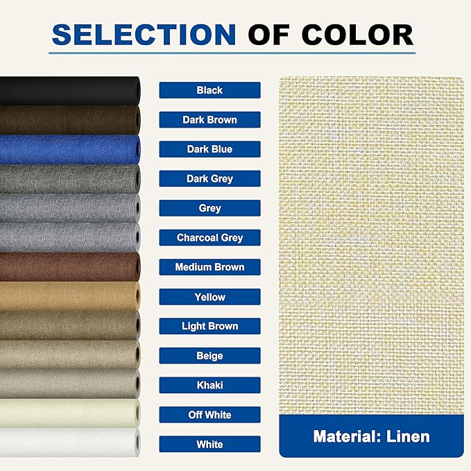 KING MOUNTAIN Linen Repair Patches, Self-Adhesive Fabric Patches, 4 X 63 inch Extra Size, Multi Color, Can be Used fo Sofa Repair and Linen Clothes Repair (Beige 1.0)