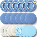20 Pack Buffing Pads, Polishing Pad Covers, Microfiber & Wool for 5-6 Inch Buffer Polisher; Car Buffer Accessories for Car Detailing Kit; Wax, Polishing Compound & Polish Finishing, Durable Set