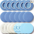 6 Pack Buffing Pads, Polishing Pad Covers, Microfiber & Wool for 5–6 Inch Buffer Polisher; Car Buffer Accessories for Car Detailing Kit; Wax, Polishing Compound & Polish Finishing, Durable Set