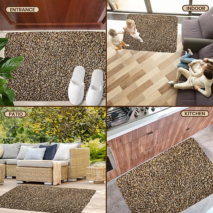 Premium Microfiber Indoor Door Mat – 20"x30" Washable Entry Mat, Non-Slip, Waterproof Backing, Super Absorbent, Low Profile Entryway Doormat for Indoor Entrance