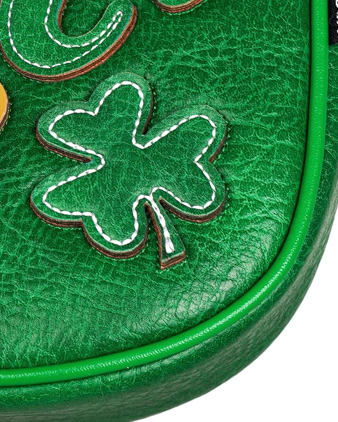 Golf Headcovers Golf Club Head Covers Four Leaf Clover Good Luck Charm - Clover Style Premium Leather Driver Fairway(FW) Wood Hybrid(UT) with Number Tags