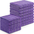 Homaxy Microfiber Kitchen Towels and Dishcloths Set, 16 Pack Soft and Absorbent Dish Hand Towels Bulk, 28 x 16 Inch & 12 x 12 Inch Quick Drying Rags for Washing Dishes, Purple