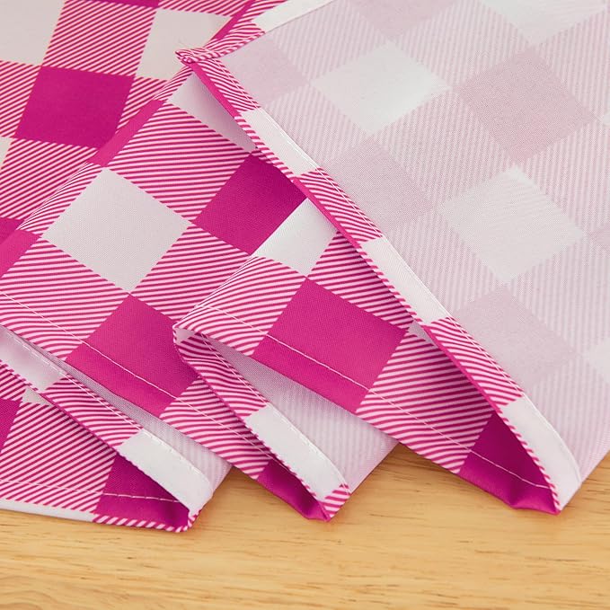 Classic Gingham Buffalo Tablecloth Fabric - Oblong 90x132 Inch Water Proof Checkered Table Cloth for Indoor Outdoor - Table Cover for Birthday, Picnics, BBQs, and Parties