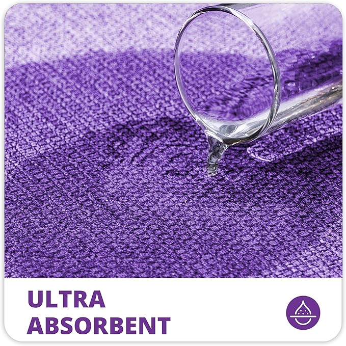 Bath Mat,Ultra Thin Bathroom Rugs,Rubber Bath Mats for Bathroom,No Slip Bath Rugs,Quick Dry,Machine Washable,Low Pile,Absorbent,Shower Outside,Sink,Home Decor Accessories.Purple,1'5"x2'3"(17x27inch)