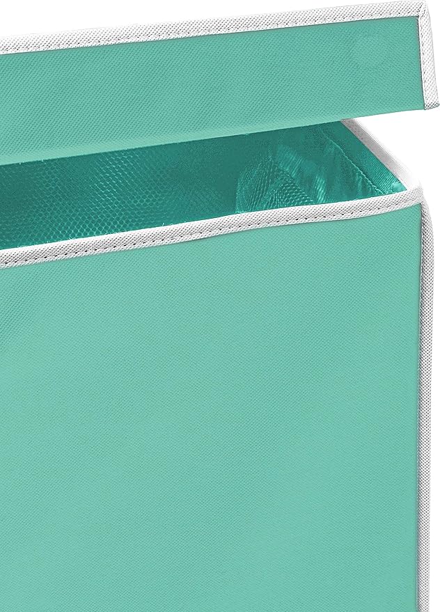 Simple Houseware Double Laundry Hamper with Lid and Removable Bags, Turquoise