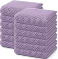 Homaxy 100% Cotton Waffle Weave Kitchen Dish Towels, Ultra Soft Absorbent Quick Drying Cleaning Towel, 13 x 28 Inches, 12-Pack, Lavender