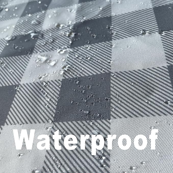 Classic Gingham Tablecloth Fabric - Oblong 58x120 Water Resistant Chequered Pattern Table Cloth for Indoor/Outdoor Use - Tabletop Cover for Birthday, Picnics, Gardens, and Parties
