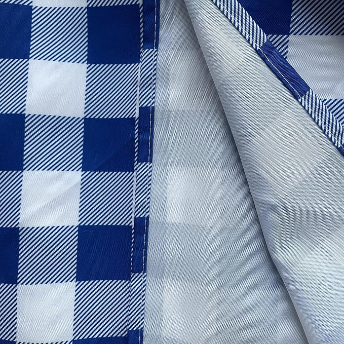 Waterproof Checkered Tablecloth Fabric - Rectangle 58x84 Inch Classic Gingham Buffalo Plaid Table Cloth for Indoor/Outdoor Use - Washable Table Cover for Kitchen, BBQs, and Parties