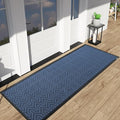 Yimobra 72x24 Indoor Outdoor Runner Rug, Heavy-Duty Waterproof Entrance Mat for High Traffic Areas, Commercial Grade Welcome Door Mat, Easy Clean, Blue